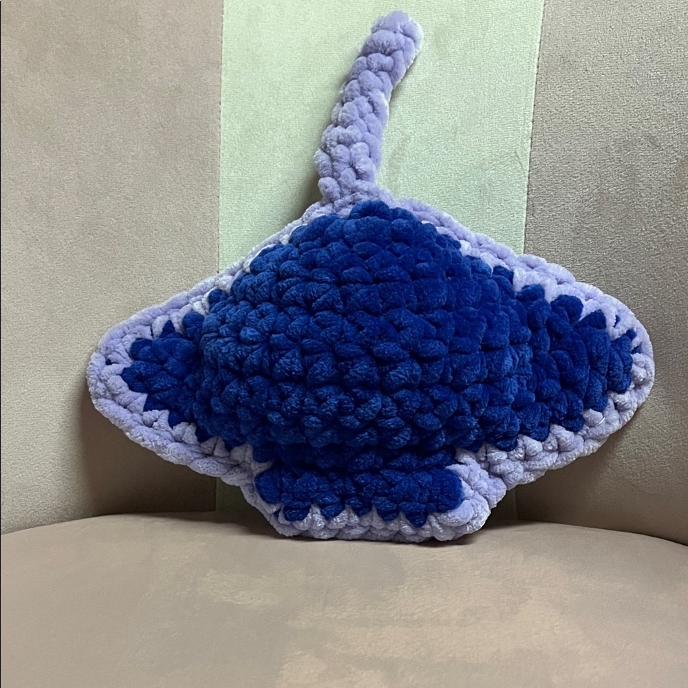 Purple and Blue Plush Stingray - Picture 2 of 4